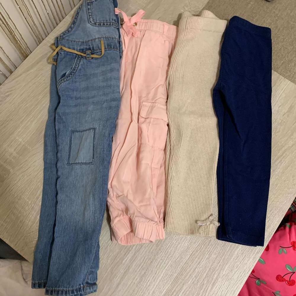 Girl 2T overall leggings pants sweatpants